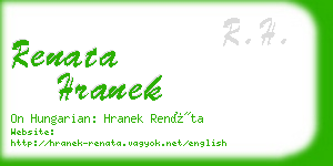 renata hranek business card